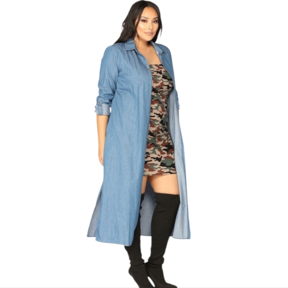 Fashion Nova Denim Maxi Duster